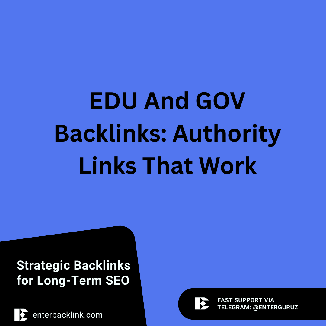 EDU And GOV Backlinks